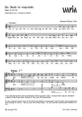 Wenzel: Die Nacht ist vorgerückt (Op.275 no. 1a)