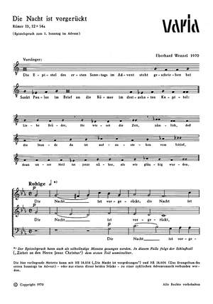 Wenzel: Die Nacht ist vorgerückt (Op.275 no. 1a)