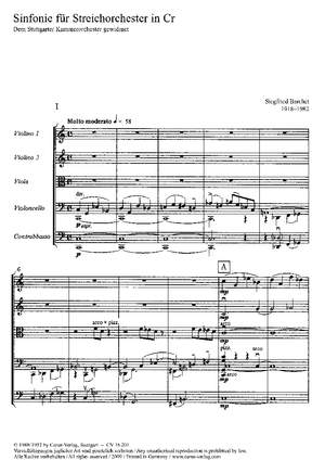 Barchet: Sinfonie für Streicher in C (CDur)