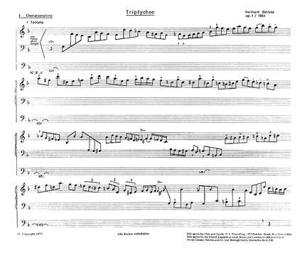 Bethke: Triptychon (Op.1)