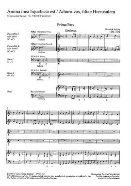 Schütz: Anima mea; Adiur vos, fili