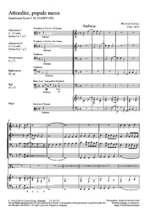 Schütz: Attendite, popule meus (SWV 270 (op. 6 no. 14); FDur)