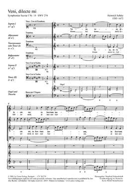 Schütz: Veni dilecte mi (SWV 274 (op. 6 no. 18); mixolydisch)