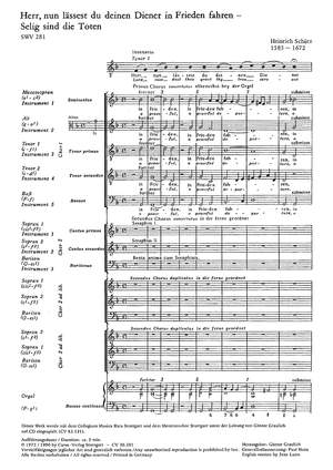 Schütz: Musikalische Exequien III (SWV 281 (op. 7 Teil III); dorisch)