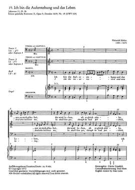 Schütz: Ich bin die Auferstehung und das Leben (SWV 324 (op. 9 no. 19); dorisch)