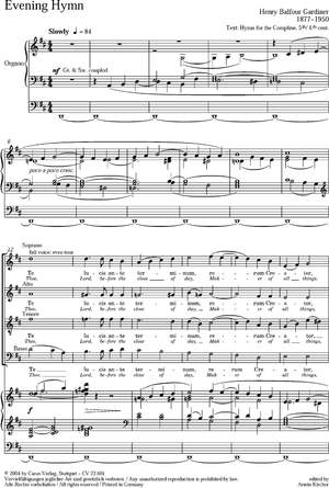 Gardiner: Evening Hymn (DDur)