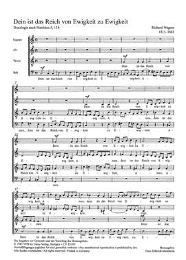 Wagner: Denn dein ist das Reich (CDur)