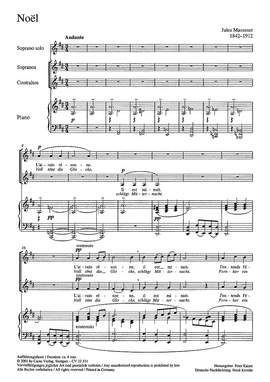 Massenet: Noël (Voll tönt die Glocke) (DDur)
