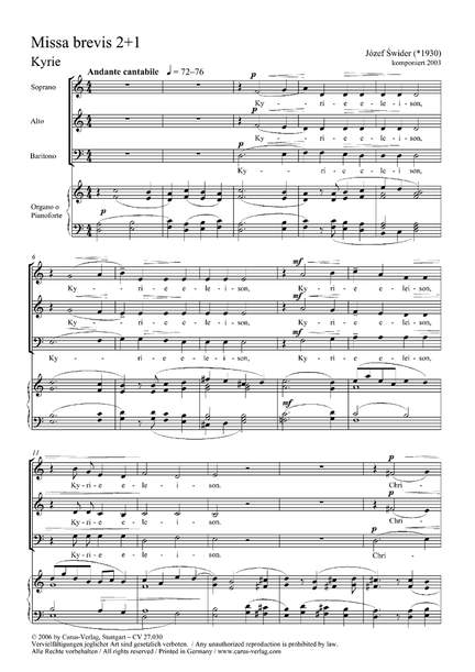Swider: Missa brevis 2+1