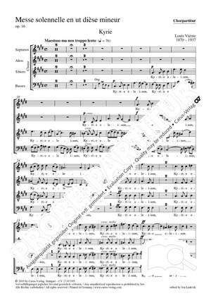 Vierne: Messe solennelle en ut dièse mineur (Op.16; cis-Moll)