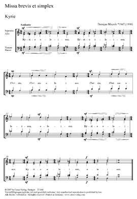 Mocnik: Missa brevis et simplex