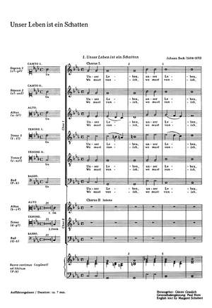 Bach, JM: Unser Leben ist ein Schatten