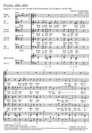 Bach, JC: Fürchte dich nicht