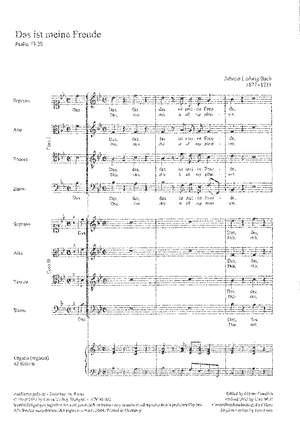 Bach, JL: Das ist meine Freude (BDur)
