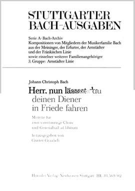 Bach, JC: Herr, nun lässest du deinen Diener