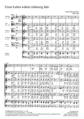 Bach, JM: Unser Leben währet siebenzig Jahr