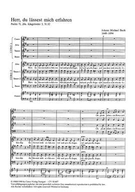 Bach, JM: Herr, du lässest mich erfahren