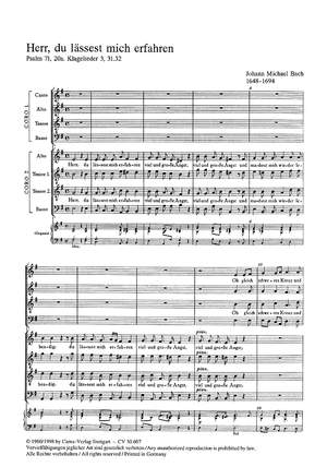 Bach, JM: Herr, du lässest mich erfahren