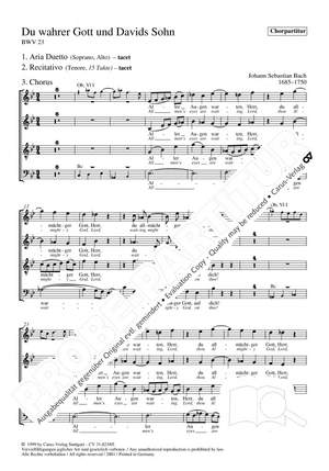 Bach, JS: Du wahrer Gott und Davids Sohn (1. Fassung) (BWV 23; c-Moll)