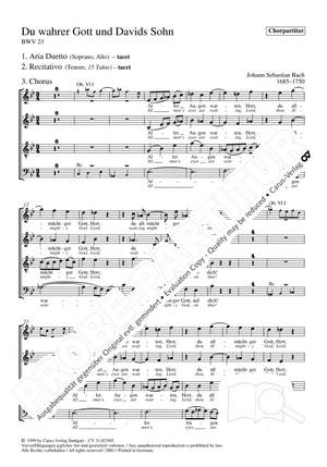 Bach, JS: Du wahrer Gott und Davids Sohn (1. Fassung) (BWV 23; cMoll)