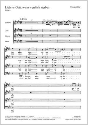 Bach, JS: Liebster Gott, wenn werd ich sterben (1. Fassung) (BWV 8; EDur)