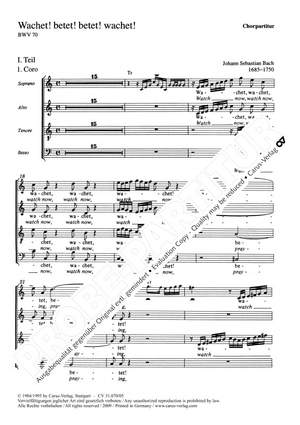 Bach, JS: Wachet! betet! betet! wachet! (BWV 70; CDur)