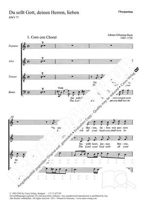 Bach, JS: Du sollt Gott, deinen Herren, lieben (BWV 77)