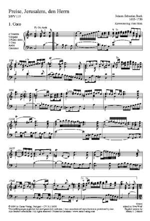 Bach, JS: Preise, Jerusalem, den Herrn (BWV 119; CDur)