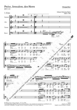 Bach, JS: Preise, Jerusalem, den Herrn (BWV 119; CDur)
