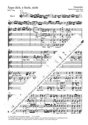 Bach, JS: Ärgre dich, o Seele, nicht (BWV 186a)