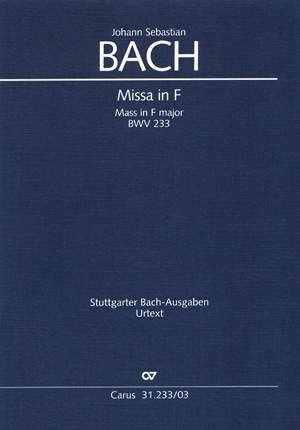 Bach, JS: Missa in F (BWV 233; F-Dur)