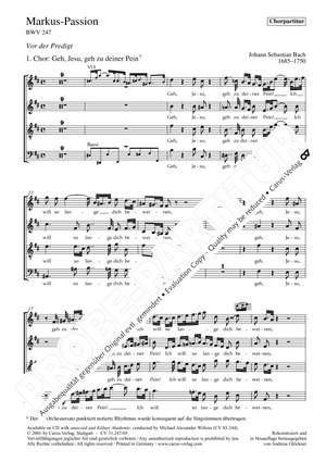 Bach, JS: Markuspassion (BWV 247)