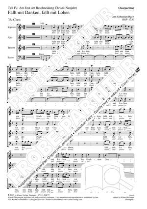 Bach, JS: Weihnachtsoratorium BWV 248, Kantaten IV-VI