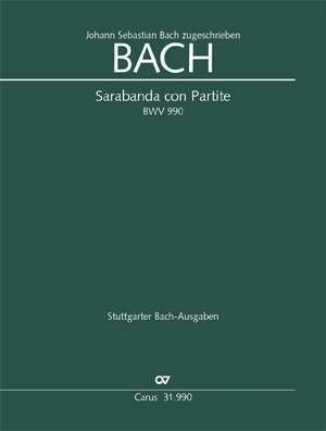 Bach, JS: Sarabanda con Partite (BWV 990)