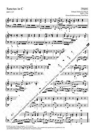Bach: Sanctus in C (BWV 237; C-Dur): Orchestral Organ