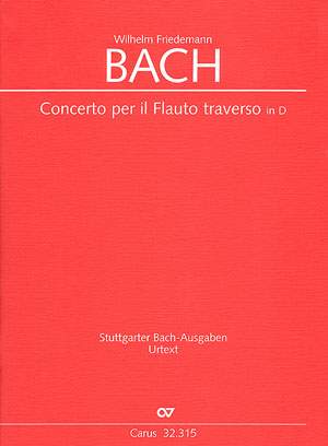 Bach, WF: Flötenkonzert in D (Fk 15c (BR WFB C 15); D-Dur)