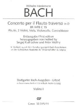 Bach, WF: Flötenkonzert in D (Fk 15c (BR WFB C 15); DDur)