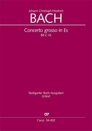 Bach, JCF: Concerto grosso per il Cembalo o Pianoforte (Concerto grosso für Cembalo oder Klavier) (BR JCFB C 43; Es-Dur)