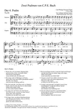 Bach, CPE: Zwei Psalmen