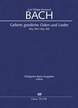 Bach, CPE: Geistliche Oden und Lieder (Gellert)