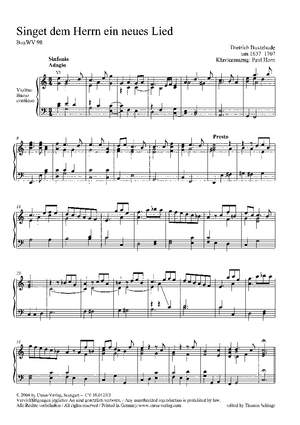 Buxtehude: Singet dem Herrn ein neues Lied (BuxWV 98; C-Dur)