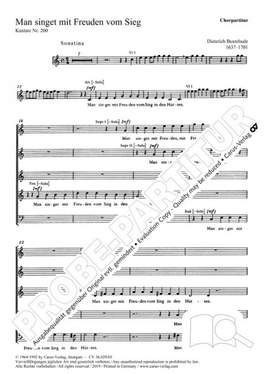 Buxtehude: Man singet mit Freuden vom Sieg ( Anh. 2; CDur)