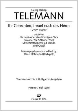 Ihr Gerechten, freuet euch des Herrn (TVWV 1:901/1; FDur)