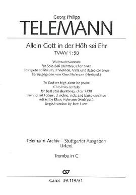 Allein Gott in der Höh sei Ehr (TVWV 1:58; B-Dur): Orchestral Trumpet