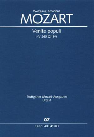 Mozart: Venite populi (KV 260 (248a); D-Dur)