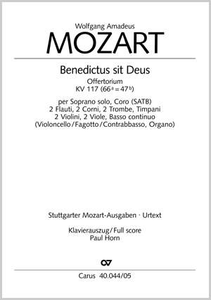 Mozart: Benedictus sit Deus Pater (KV 117 (66a = 47b); C-Dur)