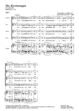 Liszt: Der Kirchensegen (S 51; eMoll)