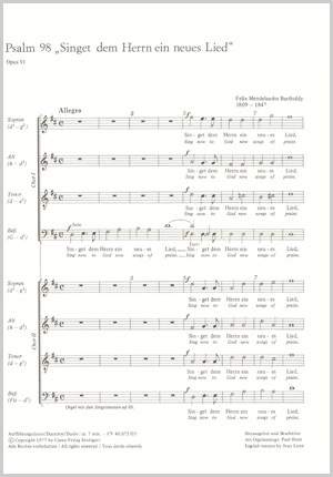 Mendelssohn Bartholdy: Der 98. Psalm (Op.91)