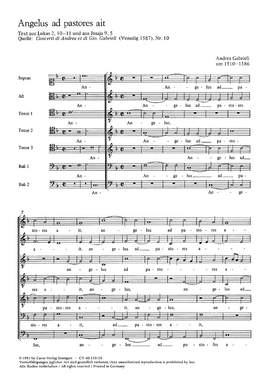 Gabrieli: Angelus ad pastores ait