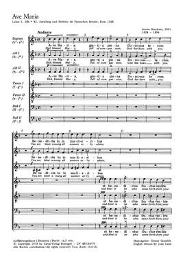 Bruckner: Ave Maria (WAB 6; FDur)